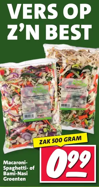 Nettorama Macaroni-Spaghetti- of Bami-Nasi Groenten 500g aanbieding