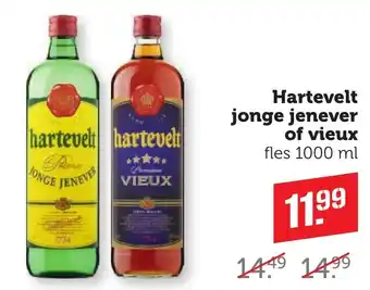 Coop Hartevelt jonge jenever of vieux fles 1000 ml aanbieding