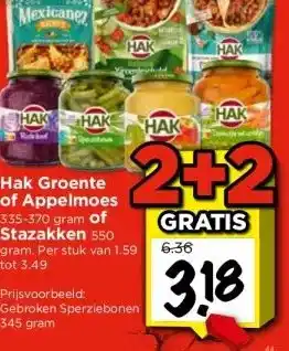 Vomar Voordeelmarkt Hak groente of appelmoes aanbieding