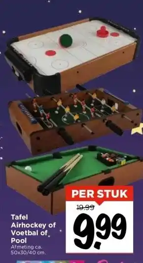 Vomar Voordeelmarkt Tafel airhockey of voetbal of pool aanbieding