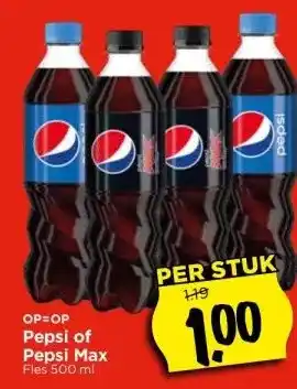 Vomar Voordeelmarkt Pepsi of pepsi max aanbieding