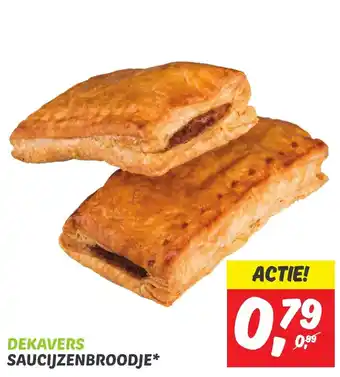 Dekamarkt DEKAVERS SAUCIJZENBROODJE aanbieding