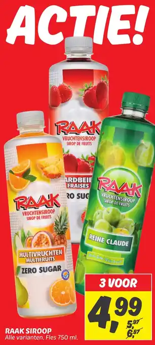 Dekamarkt RAAK SIROOP Alle varianten. Fles 750 ml. aanbieding