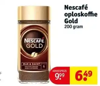 Kruidvat Nescafé oploskoffie gold aanbieding