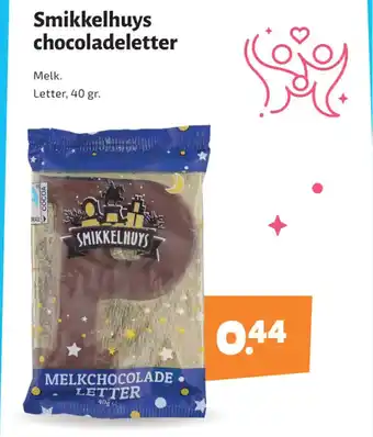 Max Havelaar Smikkelhuys chocoladeletter 40 gr aanbieding