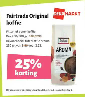 Max Havelaar Fairtrade Original koffie aanbieding