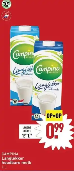 ALDI Campina langlekker houdbare melk aanbieding