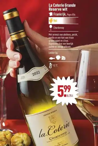 ALDI La coterie grande reserve wit frankrijk, pays d'oc aanbieding