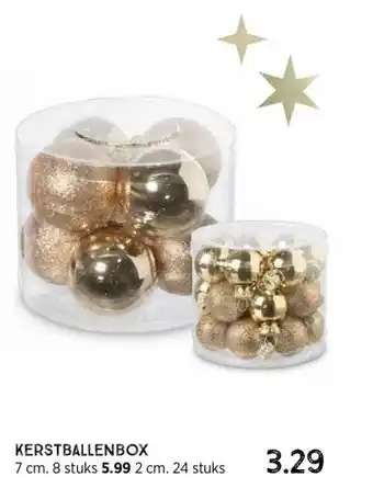 Xenos KERSTBALLENBOX 7cm 8 stuks aanbieding