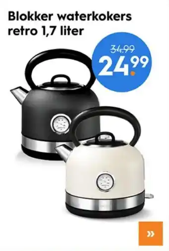 Blokker Blokker waterkokers retro 1,7 liter aanbieding