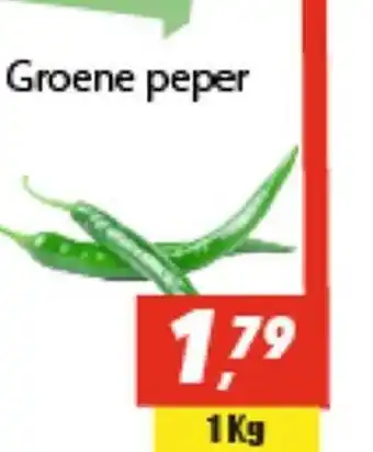 Tanger Markt Groene peper aanbieding