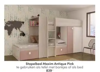 Baby & Tiener Stapelbed maxim antique pink aanbieding