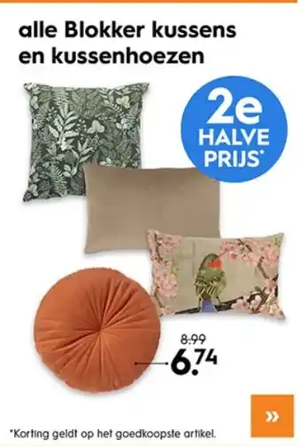 Blokker Alle blokker kussens en kussenhoezen aanbieding