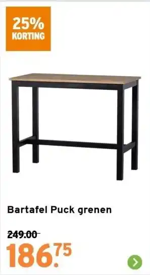 GAMMA Bartafel puck grenen aanbieding