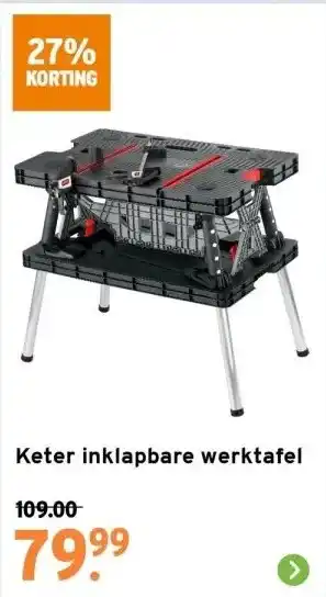 GAMMA Keter inklapbare werktafel aanbieding