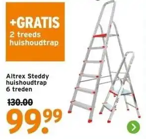 GAMMA Altrex steddy huishoudtrap 6 treden aanbieding