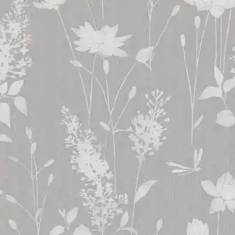 fonQ Laura ashley vliesbehang | dragonfly garden steel - 10mx52cm aanbieding