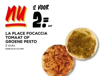 Jumbo La place focaccia tomaat of pesto aanbieding