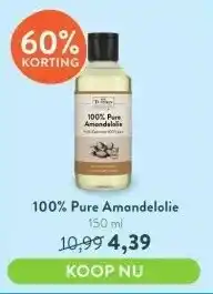 Holland & Barrett 100% pure amandelolie 150 ml aanbieding