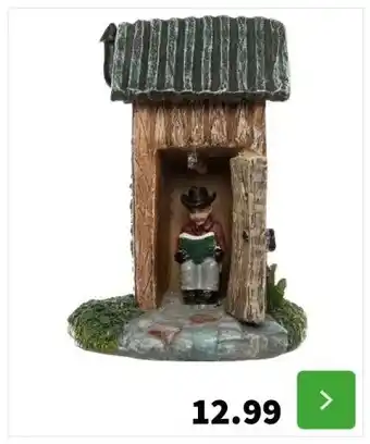 Intratuin Intratuin de brink kerstdorpminiatuur buitentoilet 8,5 x 8,5 x 11 cm aanbieding