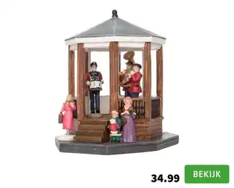 Intratuin Intratuin de brink kerstdorpminiatuur muziektent 15 x 17 x 19,5 cm aanbieding