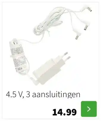 Intratuin 4.5 v, 3 aansluitingen aanbieding