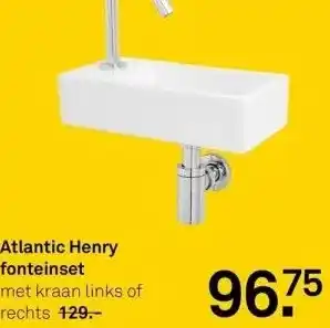 Karwei Atlantic henry fonteinset met kraan links of rechts aanbieding