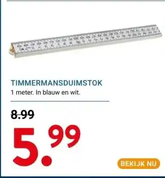Kluswijs Timmermansduimstok aanbieding