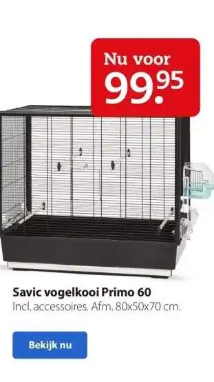 Pets Place Savic vogelkooi primo 60 aanbieding
