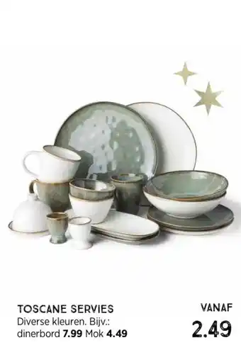 Xenos TOSCANE SERVIES Dinerbord aanbieding