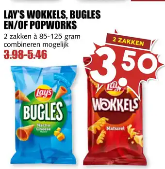 MCD Supermarkt Lay's wokkels, bugles en/of popworks aanbieding