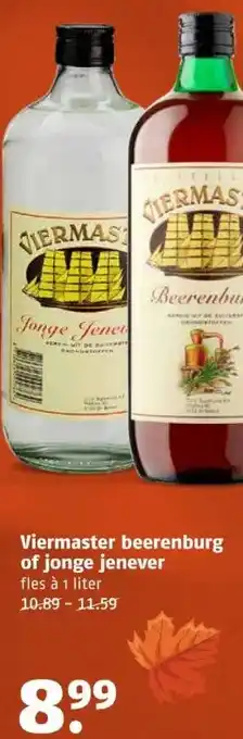 Poiesz Viermaster beerenburg of jonge jenever aanbieding