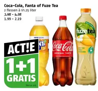 Poiesz Coca-cola, fanta of fuze tea aanbieding