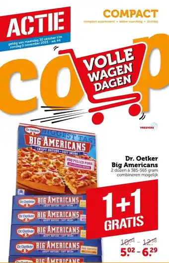 Coop Dr. oetker big americans aanbieding