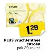 Coop Plus vruchtenthee citroen aanbieding