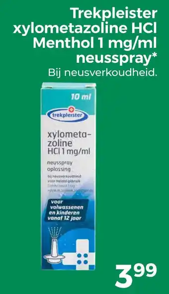 Trekpleister Trekpleister xylometazoline hci menthol 1 mg/ml neusspray* aanbieding