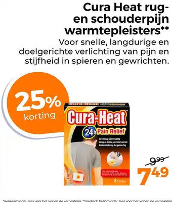 Trekpleister Cura heat rug- en schouderpijn warmtepleisters aanbieding