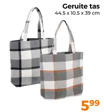 Trekpleister Geruite tas aanbieding