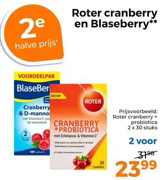 Trekpleister Roter cranberry en blaseberry aanbieding