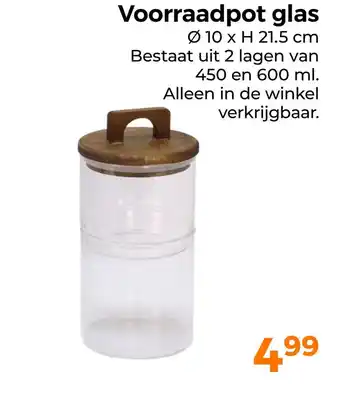 Trekpleister Voorraadpot glas aanbieding