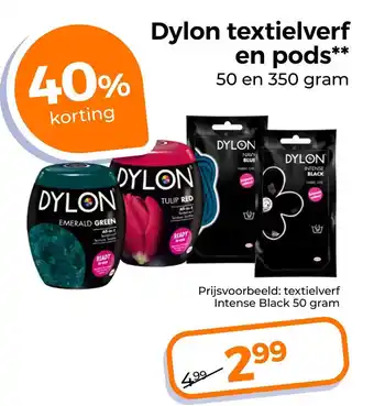 Trekpleister Dylon textielverf en pods aanbieding