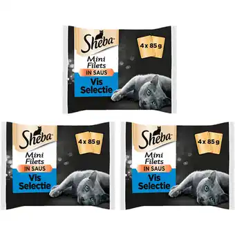 Albert Heijn Sheba nat kattenvoer vis 12-pack aanbieding