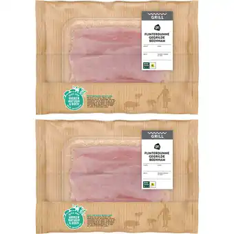 Albert Heijn Ah flinterdunne gegrilde beenham 2-pack aanbieding