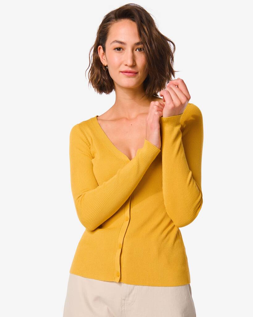 Hema dames vest rib ornelia olijf (olijf) aanbieding bij HEMA