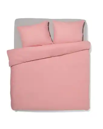 HEMA Hema dekbedovertrek zacht katoen 240x200/220 blush (roze) aanbieding