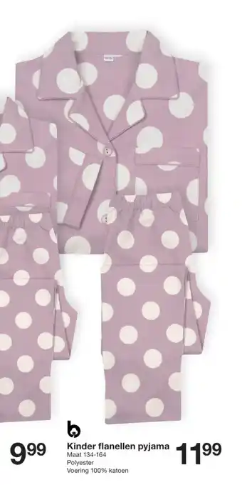 Zeeman Kinder flanellen pyjama 134-164 aanbieding