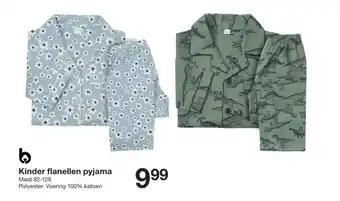 Zeeman Kinder flanellen pyjama Maat 92-128 aanbieding