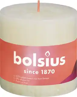 Intratuin Bolsius stompkaars rustiek shine crème 62 uur d 10 h 10 cm aanbieding