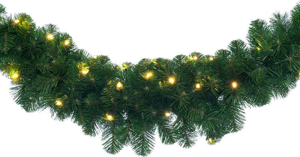 thumbnail: HEITIGN Kerst Guirlande Met 50 LED Verlichting - Kunstspar 1,8m/2,7m Voor Binnen En Buiten