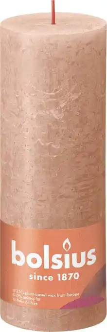 Intratuin Bolsius stompkaars rustiek shine beige 85 uur d 6,8 h 19 cm aanbieding
